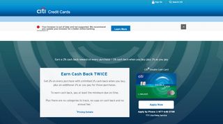 
                            5. Cash Back Credit Card - Citi® Double Cash - Citi.com