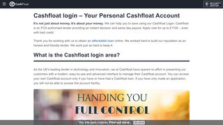 
                            8. Cashfloat login - Control your payday loans online 24/7