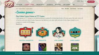 
                            1. Casino Games - Play Online Casino Games at 777