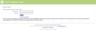 
                            8. CASPR Applicant Login - CASPRweb