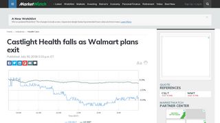 
                            3. Castlight Health falls as Walmart plans exit - MarketWatch