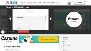 
                            9. Casumo Affiliates - Casino Bonuses Now
