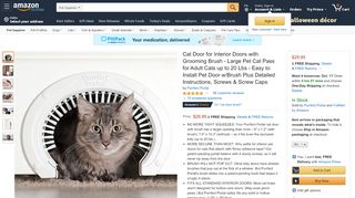 
                            2. Cat Door for Interior Doors with Grooming ... - Amazon.com