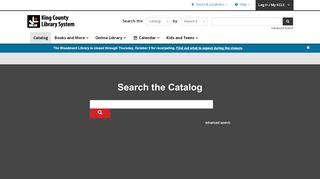 
                            2. Catalog | King County Library System