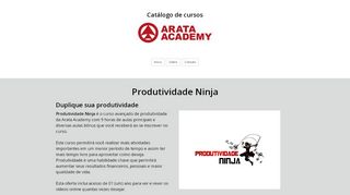 
                            2. Catálogo de cursos - Arata Academy