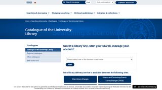 
                            8. Catalogue of the University Library - ub.fau.de