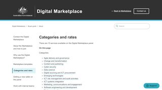 
                            7. Categories and rates – Digital Marketplace