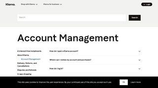 
                            7. Category: Account Management | Klarna US