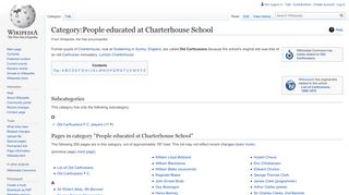 
                            6. Category:People educated at Charterhouse School - Wikipedia