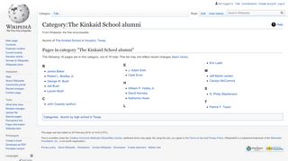 
                            6. Category:The Kinkaid School alumni - Wikipedia