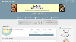 
                            5. Catholic CyberForum - Catholic Discussion, friendly community