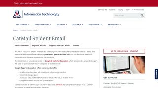 
                            5. CatMail Student Email - University of Arizona