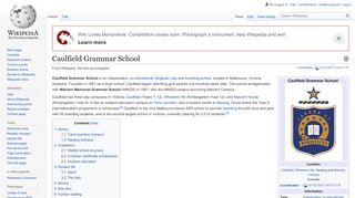 
                            9. Caulfield Grammar School - Wikipedia