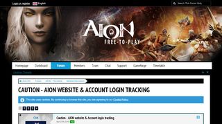 
                            8. Caution - AION website & Account login tracking - General ...