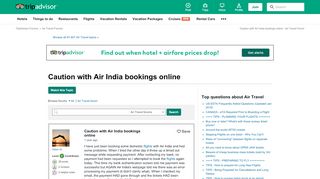 
                            4. Caution with Air India bookings online - Air Travel Forum ...