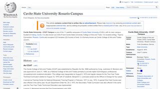 
                            4. Cavite State University Rosario Campus - Wikipedia