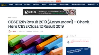 
                            7. CBSE 12th Result 2019 (Announced) - Check Here …