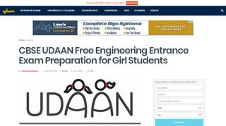 
                            4. CBSE UDAAN Free Engineering Entrance Exam Preparation for ...