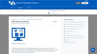 
                            2. CCR OnDemand Portal : Center for Computational Research