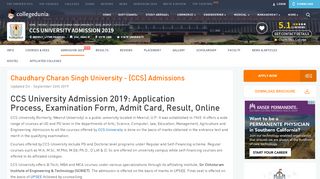 
                            11. CCS University Admission 2019: Application Process ...