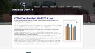 
                            8. CCSD1 Posts Excellent WY-TOPP Scores - Converse County School ...