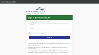
                            4. CCSNH Central Login - Community College System of New Hampshire