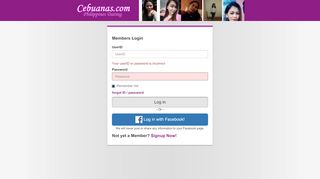 
                            8. Cebuanas.com Members Login Form