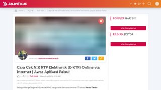 
                            8. Cek NIK KTP Elektronik (E-KTP) Online | Awas Aplikasi Palsu ...