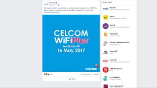 
                            8. Celcom - We regret to inform you that the …