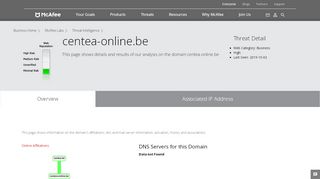 
                            5. centea-online.be - Domain - McAfee Labs Threat Center