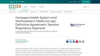 
                            6. Centegra Health System and Northwestern Medicine sign Definitive ...