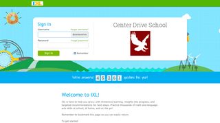 
                            2. Center Drive School - IXL