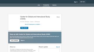 
                            5. Center for Global and Intercultural Study (CGIS) | LinkedIn