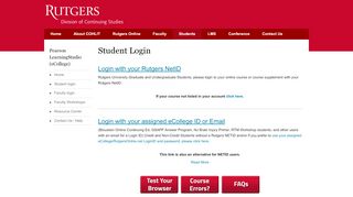 
                            11. Center for Online & Hybrid ... - Student Login | Rutgers University