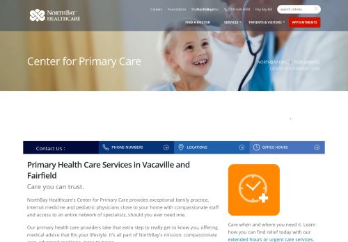 
                            3. Center for Primary Care | Primary Health Care Services | NorthBay ...
