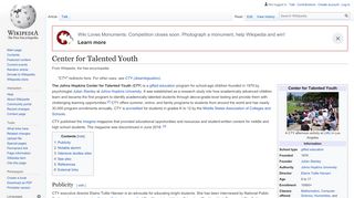 
                            9. Center for Talented Youth - Wikipedia