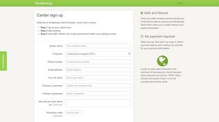 
                            2. Center sign up - Kinderloop: Login