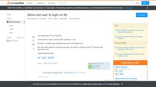 
                            2. centos - Allow root user to login on ftp - Stack Overflow