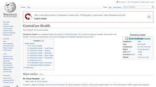 
                            9. CentraCare Health - Wikipedia