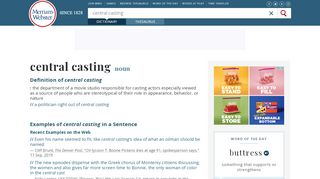 
                            6. Central Casting | Definition of Central Casting by Merriam ...