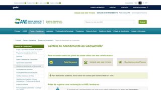 
                            1. Central de Atendimento ao Consumidor - ANS - …