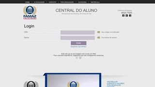 
                            1. Central do Aluno - Famaz | Quem Conhece Faz