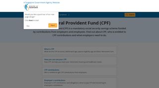 
                            7. Central Provident Fund (CPF)