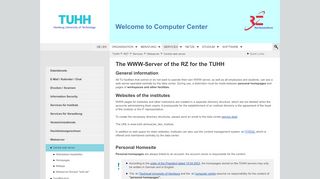 
                            7. Central web server | RZT - tu-harburg.de