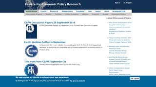 
                            4. Centre for Economic Policy Research | A network of over 800 ...