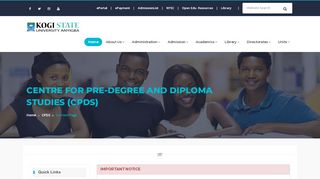 
                            2. centre for pre-degree and diploma studies (cpds) - Kogi State University