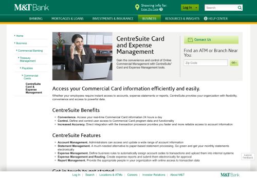 
                            5. CentreSuite Card & Expense Management - Business | M&T Bank