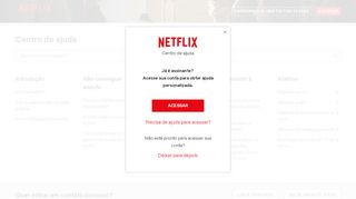 
                            3. Centro de ajuda Netflix - Netflix Help Center