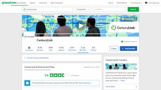 
                            6. CenturyLink Employee Benefit: Retirement Plan | Glassdoor