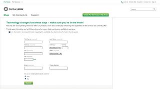 
                            7. CenturyLink | Notify Me service